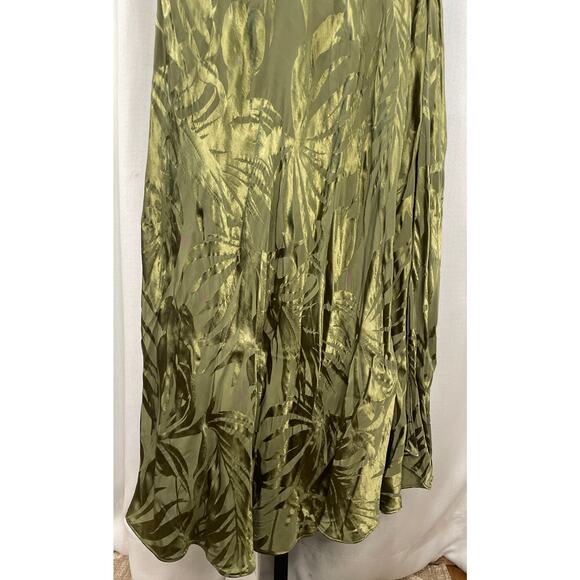 Lauren Ralph Lauren Palm Leaf Jacquard Sleeveless Dress Olive Green Size 16 NWT - Picture 11 of 13